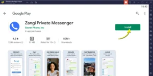 search zangi app in the search bar of bluestacks emulator or drag apk file to it.